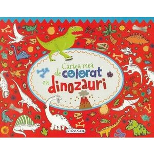 Dinozauri. Carte de colorat cu creioane imagine