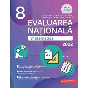 Matematica. Evaluarea Nationala 2022. Clasa a VIII-a imagine