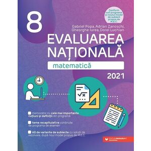 Evaluarea Naţională 2021. Matematică. Clasa a VIII-a imagine