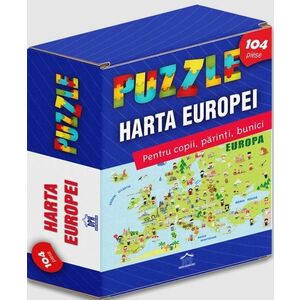 Harta Europei. Puzzle 104 piese imagine