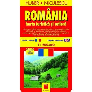Harta turistica si rutiera Romania imagine