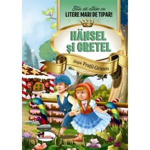 Hansel și Gretel-Știu să citesc cu litere mari de tipar imagine