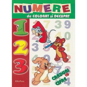 Numere de colorat si decupat imagine