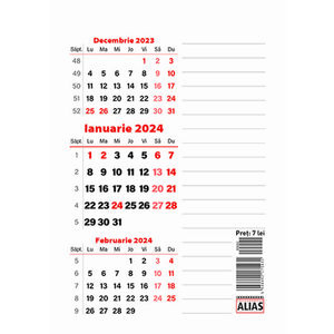 Calendar 2024 triptic cu planner magnetic imagine