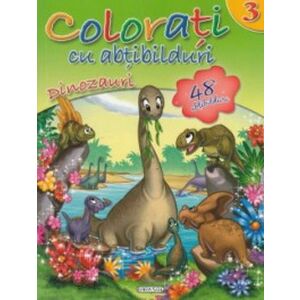 Colorati cu abtibilduri 3 - Dinozauri imagine