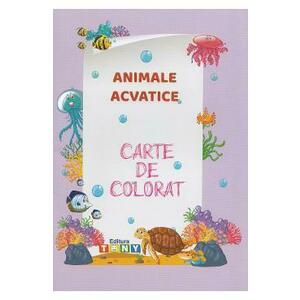 Animale acvatice. Carte de colorat imagine