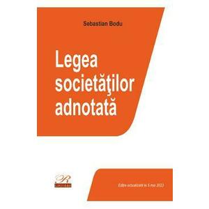 Legea societatilor adnotata Act.5 mai 2023 - Sebastian Bodu imagine