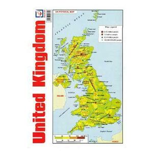 United Kingdom - Uk Physical Map imagine