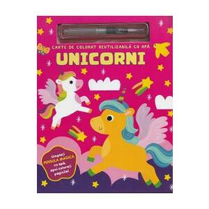 Unicorni. Carte de colorat cu apa imagine