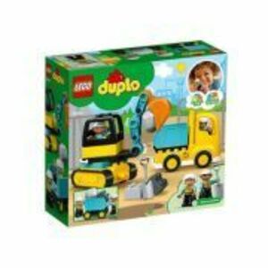 LEGO DUPLO Camion si excavator pe senile 10931, 20 piese imagine