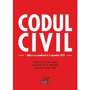 Codul civil 2018 | Dan Lupascu, Radu Rizoiu, Doru Traila imagine