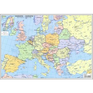 Plansa harta Europa A3 fata/verso | imagine