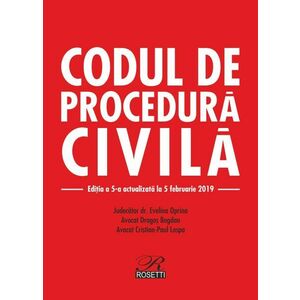 Codul de procedura civila | Evelina Oprina, Dragos Bogdan, Cristian Paul Lospa imagine