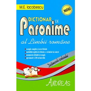 Dictionar de paronime al limbii romane | M. E. Iacobescu imagine