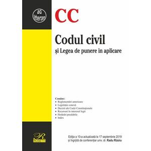Codul civil si Legea de punere in aplicare | Radu Rizoiu imagine
