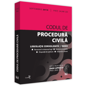 Codul de procedura civila: septembrie 2019 | Prof. univ. dr. Dan Lupascu imagine
