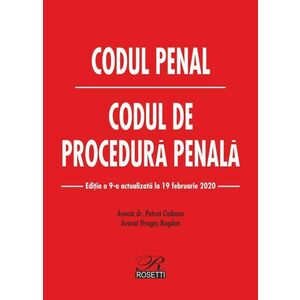 Codul penal. Codul de procedura penala | Petrut Ciobanu, Dragos Bogdan imagine