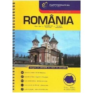 Romania Atlas Rutier / Romania Road Atlas | Cartographia imagine