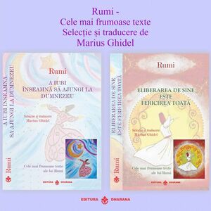 Set carti Rumi - Cele mai frumoase texte: A iubi inseamna sa ajungi la Dumnezeu / Eliberarea de sine este fericirea toata | Rumi imagine