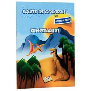 Carte de colorat cu abtibilduri - Dinozauri | imagine