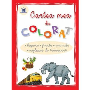 Cartea mea de colorat legume, fructe, animale, mijloace de transport | imagine