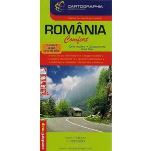 Harta laminata rutiera Romania | imagine