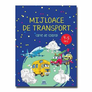 Mijloace de transport (4-5 ani) - carte de colorat imagine