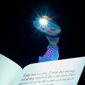 Semn de carte flexibil cu lumină - Sirenă mov imagine