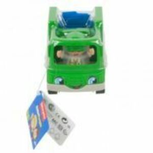 Vehicul camion reciclare 10 cm Fisher Price Little people imagine