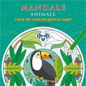 Mandale cu animale, carte de colorat pentru copii imagine