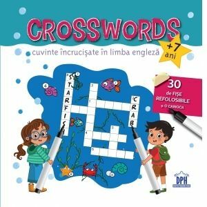Crosswords. Cuvinte incrucisate in limba engleza (7 ani +). 30 de fise refolosibile + o carioca imagine