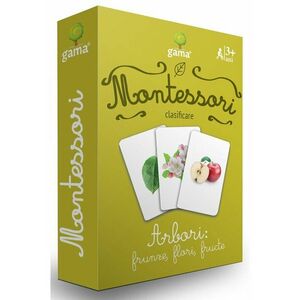 Carti de joc Montessori - Arbori: frunze, flori, fructe | imagine
