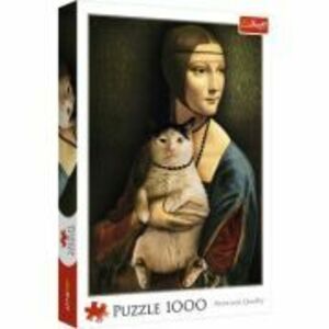Puzzle Doamna cu pisica 1000 de piese imagine