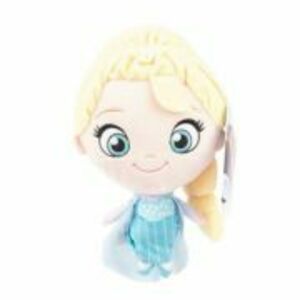 Jucarie de plus cu sunete, 20cm, Disney Frozen, model Elsa imagine