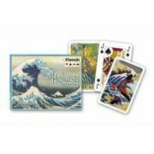 Set 2 pachete carti de joc Hokusai in cutie de lux, Piatnik imagine