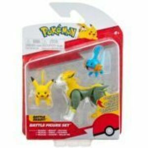 Set 3 figurine de actiune, Pokemon S12, Mudkip, Pikachu, Boltund imagine