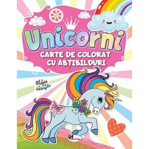 Unicorni. Carte de colorat cu abtibilduri imagine