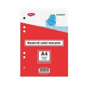 Rezerva caiet mecanic A4 50 file DACO, Matematica imagine