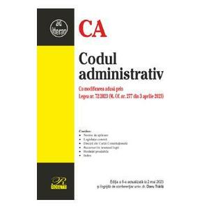 Codul administrativ Ed.6 Act. 2 mai 2023 - Doru Traila imagine