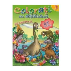 Colorati cu abtibilduri 3: Dinozauri imagine