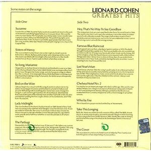 Greatest Hits - Vinyl | Leonard Cohen imagine