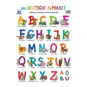 Alfabetul animalelor in limba germana. Plansa imagine