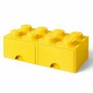 Cutie depozitare LEGO 2x4 cu sertare galben 40061732 imagine