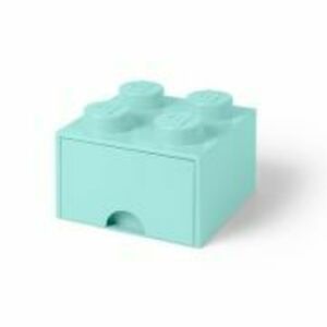 Cutie depozitare LEGO 2x2 cu sertar aqua 40051742 imagine