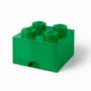 Cutie depozitare LEGO 2x2 cu sertar verde imagine