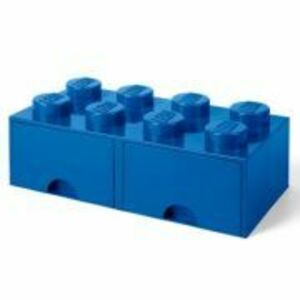Cutie depozitare LEGO 2x4 cu sertare albastru imagine
