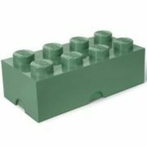 Cutie depozitare LEGO 2x4 verde masliniu imagine
