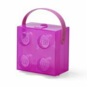 Cutie LEGO 2x2, violet transparent 40240009 imagine