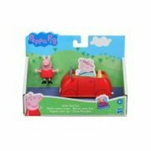 Vehicul cu figurina micuta masina rosie Peppa Pig imagine