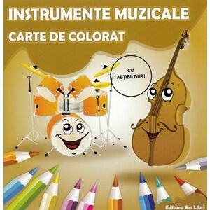Instrumente muzicale. Carte de colorat imagine